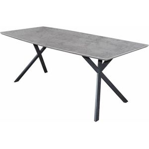 Duverger® Cosy - Eettafel 190 - ovaal - betonlook - grijs - 190x90x76c