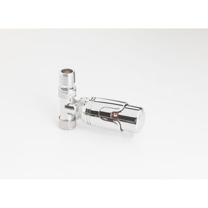 Vipera Frenti thermostatische radiatorkraan 180° rechte aansluiting chroom