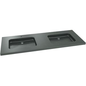Balmani Napoli dubbele wastafel verzoete graniet 150 x 55 cm