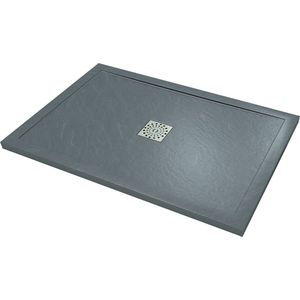 Linie - Lido - Douchebak - Donkergrijs - Composietmarmer - 120 x 80 cm