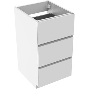 Storke Edge staande wastafelonderkast 45 x 52 cm glanzend wit 3 lades