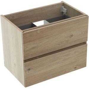 Storke Edge zwevende wastafelonderkast 60 x 40 cm ruwe eik 2 lades