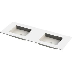 Balmani Tablo Stretto dubbele wastafel matte Solid Surface 150 x 55 cm