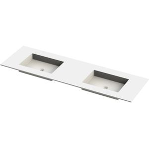 Balmani Tablo Stretto dubbele wastafel matte Solid Surface 180 x 55 cm