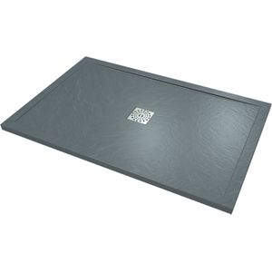 Linie - Lido - Douchebak - Donkergrijs - Composietmarmer - 160 x 90 cm