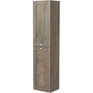 Linie Classo zwevende badkamerkast grijs eiken 40 x 30 x 170 cm