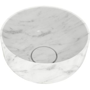 Balmani Bowl waskom Carrara marmer rond Ø 24 cm