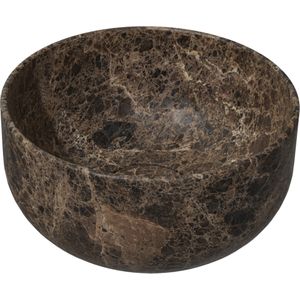 Balmani Bowl waskom Dark Emperador marmer rond Ø 24 cm