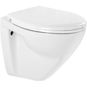 Aquavive Hangtoilet Cetus Wit | Verhoogd Model | Soft-close Toiletzitting | Randsloos Toiletpot | Hangtoiletten