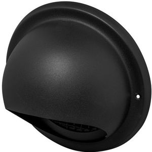Sencys Rvs Overdrukrooster 125mm Bol Zwart