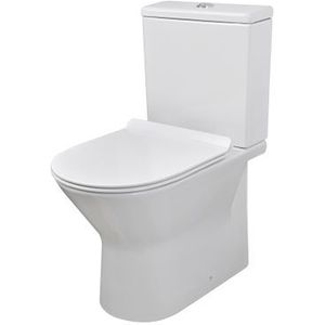 Aquazuro Duoblok Toilet Livenza I Universele Afvoer I Randloos Toiletpot Wit | Duoblok toiletten