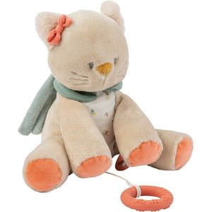 Nattou Kat Lana - Muziek Knuffel - 30 cm - Zand Beige