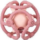 Nattou Siliconen ballen, set van 2, om vast te pakken en te bijten, BPA-vrij, Ø 10 cm + 7 cm, siliconen, oudroze/lichtroze