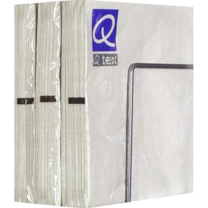 Servetten - Papier - Set van zes pakjes - Uni Natural - 6 x 20 stuks - 33cm x 33cm