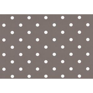 Plakfolie - Kleeffolie - Kleefplastiek - Plakplastic - Grote Rol - 45 cm x 15 meter - Stippen - Taupe