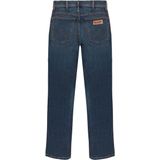 Wrangler - Texas - Jeans - Denim - Beige Leren Logo Patch