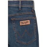 Wrangler - Texas - Jeans - Denim - Beige Leren Logo Patch