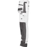 Dassy - Seattle - Tweekleurige Holsterzakkenbroek - Wit/Cementgrijs - 65% Polyester/35% Katoen