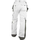 Dassy - Seattle - Tweekleurige Holsterzakkenbroek - Wit/Cementgrijs - 65% Polyester/35% Katoen