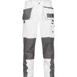 Dassy - Seattle - Tweekleurige Holsterzakkenbroek - Wit/Cementgrijs - 65% Polyester/35% Katoen