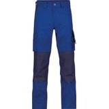 Dassy - Boston - Tweekleurige Werkbroek - Korenblauw/Marineblauw - 300gr - Met Kniezakken