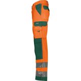 Dassy - Buffalo - Hogezichtbaarheidsbroek - Fluo-Oranje/Flessengroen - 290gr - Maat 62