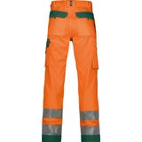 Dassy - Buffalo - Hogezichtbaarheidsbroek - Fluo-Oranje/Flessengroen - 290gr - Maat 62