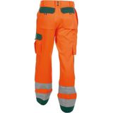 Dassy - Buffalo - Hogezichtbaarheidsbroek - Fluo-Oranje/Flessengroen - 290gr - Maat 62