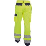 Dassy - Buffalo - Hogezichtbaarheidsbroek - Fluogeel/Marineblauw - 290 gram - Met Kniezakken