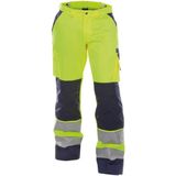 Dassy - Buffalo - Hogezichtbaarheidsbroek - Fluogeel/Marineblauw - 290 gram - Met Kniezakken