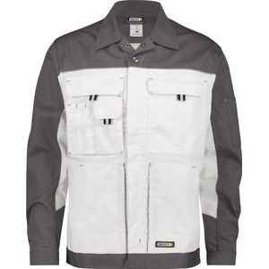 Dassy Lugano Tweekleurige werkvest Wit/Cementgrijs maat 2XL