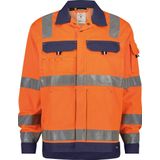 Dassy - Dusseldorf - Hogezichtbaarheidsvest - Fluo-Oranje/Marineblauw - 290 gram