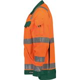Dassy - Dusseldorf - Hogezichtbaarheidsvest - Fluo-Oranje/Flessengroen - 290 gram