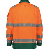 Dassy - Dusseldorf - Hogezichtbaarheidsvest - Fluo-Oranje/Flessengroen - 290 gram