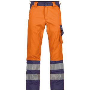 Dassy - Lancaster - Hogezichtbaarheidsbroek - Fluo-Oranje/Marineblauw - 290 gram
