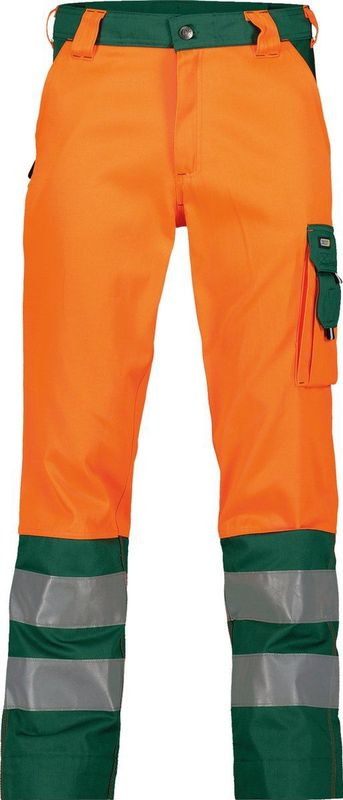Dassy Lancaster Hogezichtbaarheidsbroek Fluo-Oranje/Flessengroen 290gr maat 44