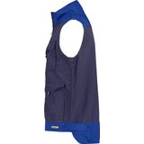 Dassy Faro Tweekleurige mouwloze werkvest Marineblauw/Korenblauw maat S