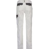 Dassy Nashville Women Tweekleurige werkbroek voor dames Wit/Cementgrijs maat 32