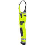 Dassy - Toulouse - Hogezichtbaarheidsbretelbroek - Fluogeel/Marineblauw - Maat 54