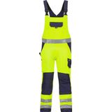 Dassy - Toulouse - Hogezichtbaarheidsbretelbroek - Fluogeel/Marineblauw - Maat 54
