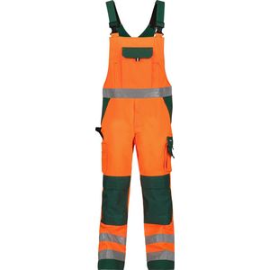 Dassy - Toulouse - Hogezichtbaarheidsbretelbroek - Fluo-Oranje/Flessengroen