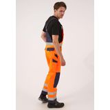 Dassy - Toulouse - Hogezichtbaarheidsbretelbroek - Fluo-Oranje/Marineblauw