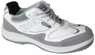 Dassy Neptunus S3 Lage veiligheidsschoen Wit/Cementgrijs maat 36