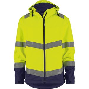 DASSY Malaga Reflecterende Softshell Werkjas Geel/Donkerblauw