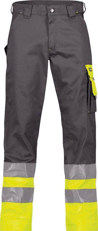 Dassy - Omaha - Hogezichtbaarheidsbroek - Cementgrijs/Fluogeel - 300gr