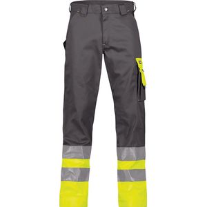 Dassy - Omaha - Hogezichtbaarheidsbroek - Cementgrijs/Fluogeel - 300gr