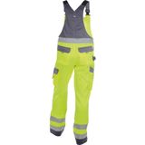 Dassy - Toulouse - Hogezichtbaarheidsbretelbroek - Fluogeel/Cementgrijs - Maat 52