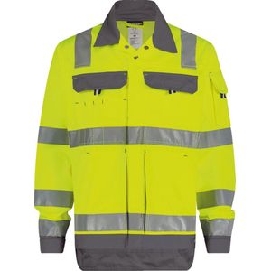 Dassy - Dusseldorf - Hogezichtbaarheidsvest - Fluogeel/Cementgrijs - 290 gram