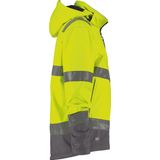 Dassy - Malaga - Hogezichtbaarheids Softshelljas - Fluogeel/Cementgrijs