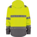 Dassy - Malaga - Hogezichtbaarheids Softshelljas - Fluogeel/Cementgrijs